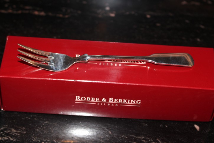 R&B Robbe & Berking Kuchen Gabel Spaten 800er Silber 150mm ca. 25g