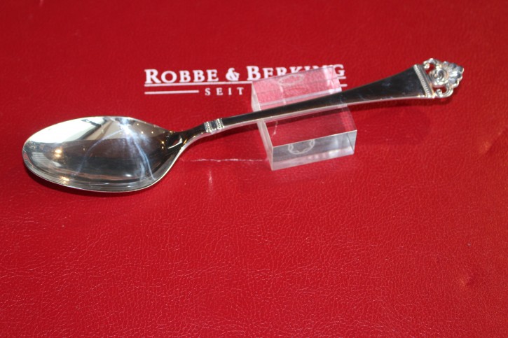 R&B Robbe & Berking Menü Löffel Rosenmuster 800er Silber ca. 20,5cm & 60g
