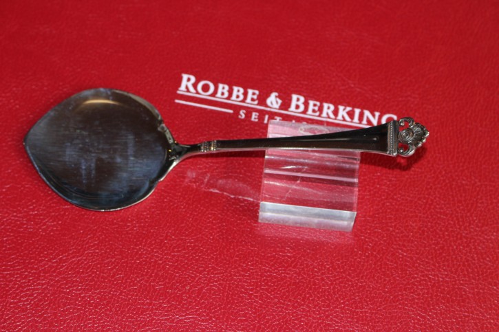 R&B Robbe & Berking Pastete Gebäck Heber Rosenmuster 800er Silber ca. 17cm & 43g