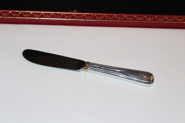 Besteck Cartier Trinity Butter Messer versilbert ca. 16cm & 70 Gramm