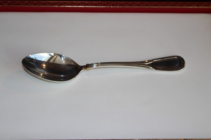 Besteck Cartier Trinity Vorlege Löffel / Spoon versilbert 22cm & 112 Gramm