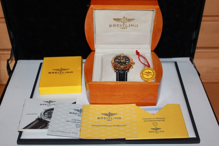 Breitling Crosswind K13055 in 750er / 18 Karat Gold mit OVP & Papieren
