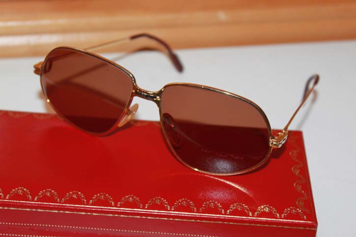 Cartier Panthere Vintage Sonnenbrille Vendome 56°14 135 in 24K gold Plated