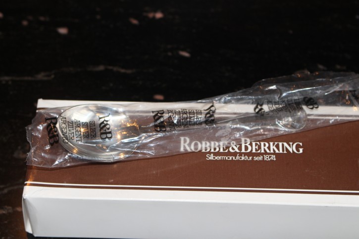 R&B Robbe & Berking Alt Kopenhagen Sahne Löffel 800er Silber 150mm & 39g