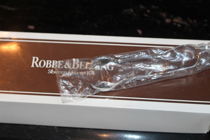 R&B Robbe & Berking Alt Kopenhagen Zuckerzange 800er Silber 95mm & 24g