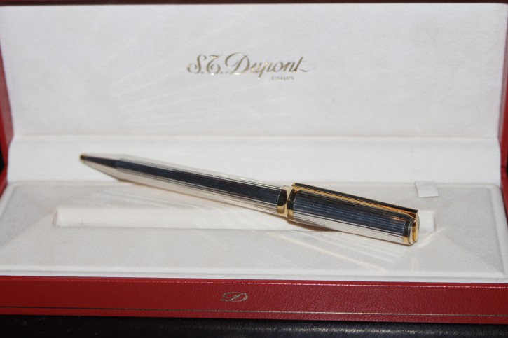 S.T. Dupont Montpernasse Kugelschreiber in versilbert mit Chinalack