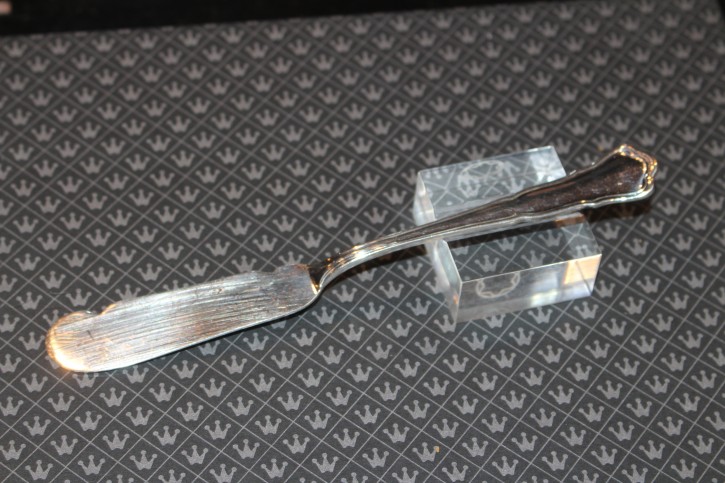 Wilkens - Martin August der Starke Butter Messer 90er Silber ca.16,5cm