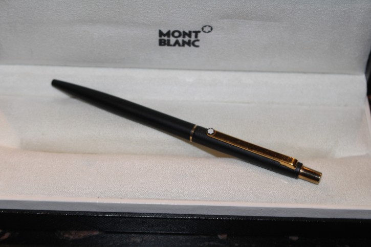Montblanc Slim Line Kugelschreiber in Schwarz aus den 80er Jahre, Mont Blanc