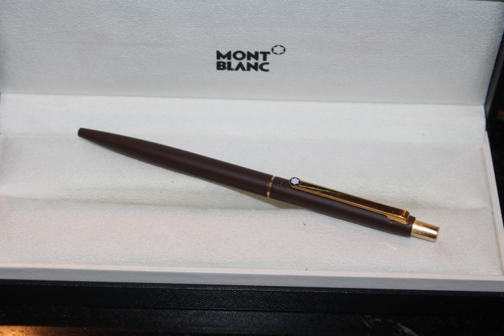 Montblanc Slim Line Kugelschreiber in Braun & golden 80er Jahre