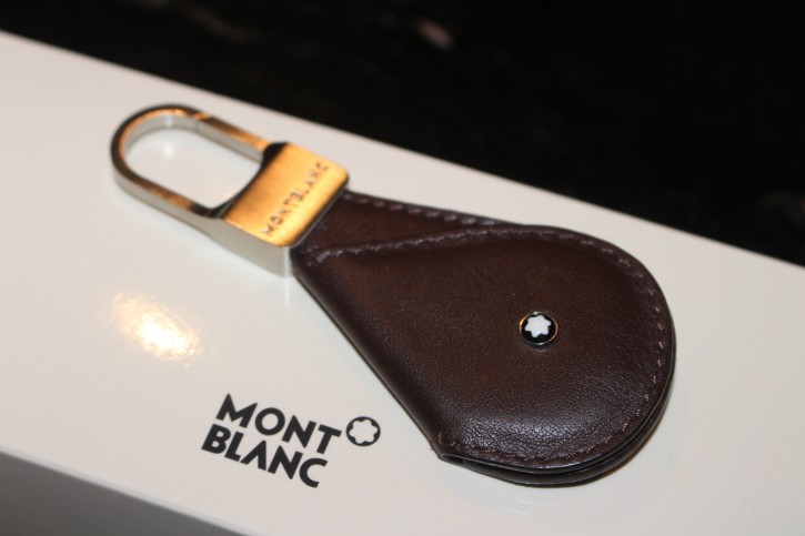 Montblanc Meisterstück Key Ring, Schlüsselanhänger Leder braun mit Scheinfach