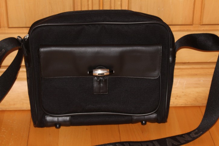 Montblanc Nightflight Messenger Bag Umhänge Tasche Leder ca. 30 x 24 x 6cm