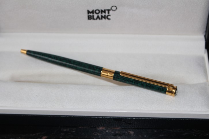 Montblanc Noblesse Kugelschreiber in Grün marmoriert & Gold