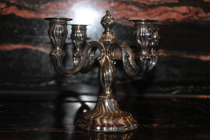 Antiker Kerzenleuchter WTB 835er Silber Vierflammig ca. 22 x 17cm & 483Gramm
