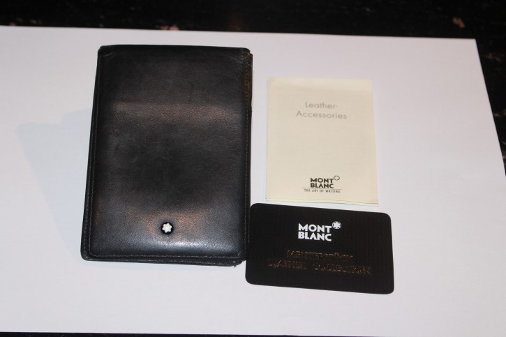 Montblanc Meisterstück 2cc Wallet / Mappe für Schreibblock aus Leder in Schwarz
