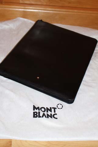 Montblanc Boheme PLATIN A4 Konferenz Mappe Leder, Agenda Note Pad Notizblock