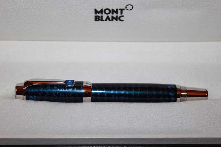 Montblanc Boheme Paso Doble Platin Bleu Roller Ball BP Neu mit OVP