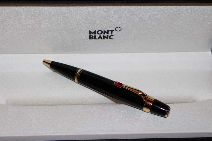 Montblanc Boheme ROUGE Gold Line Kugelschreiber / Ballpoint Pen