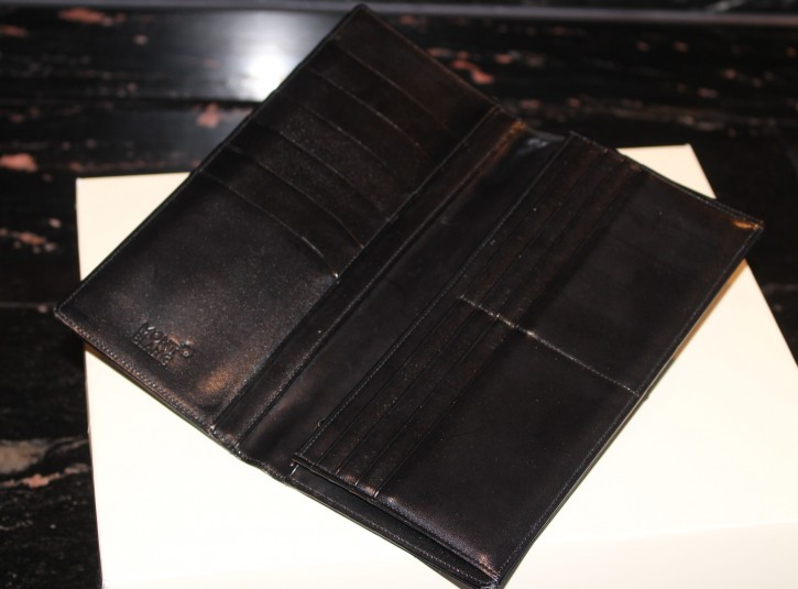 Montblanc Meisterstück 14cc Wallet / Reise Brieftasche Leder mit Reissverschluß