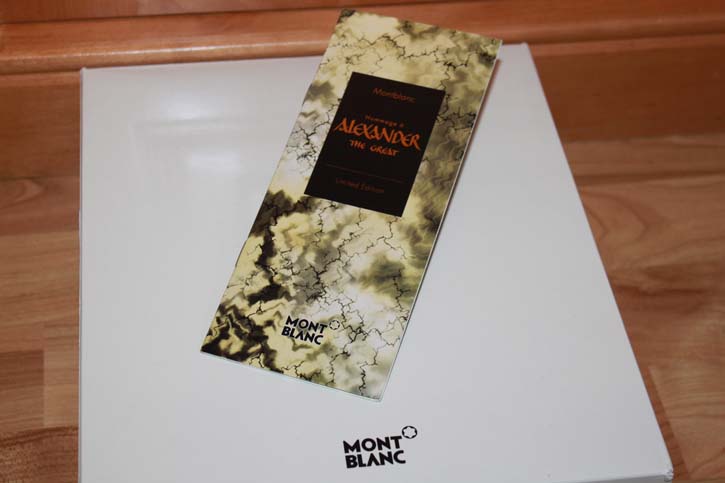 Montblanc Patron of Art Limited Edition 1998 *Alexander the Great Booklet Füller 