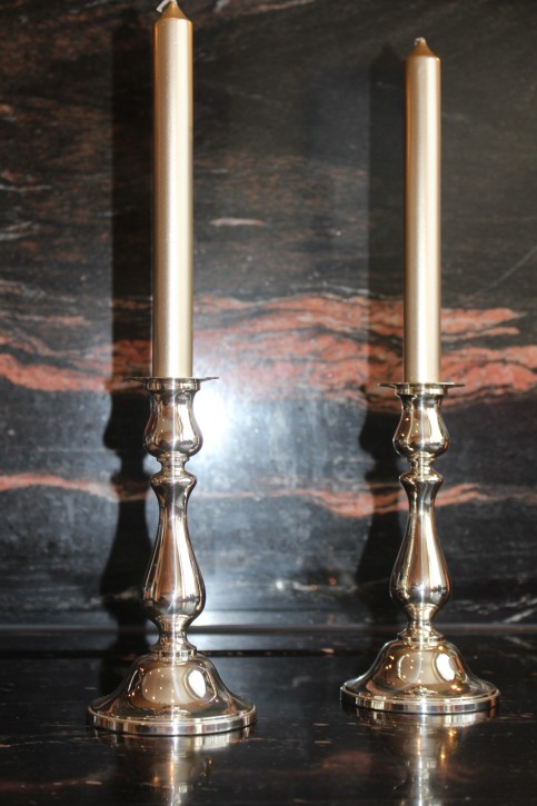 Paar Kerzenleuchter 925er Sterling Silber Gayer & Kraus Schäbisch Gmünd ca. 18cm