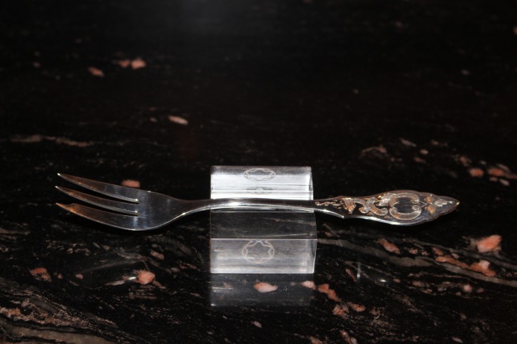 Wilkens Ostfriesenmuster Kuchen Gabel aus 800er Silber ca. 15 cm und 25 Gramm