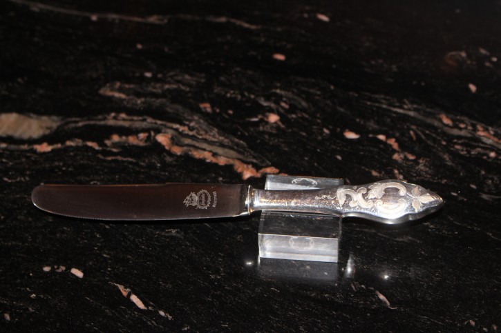 Wilkens Ostfriesenmuster Menü Messer aus 800er Silber ca. 23,5cm und 86 Gramm