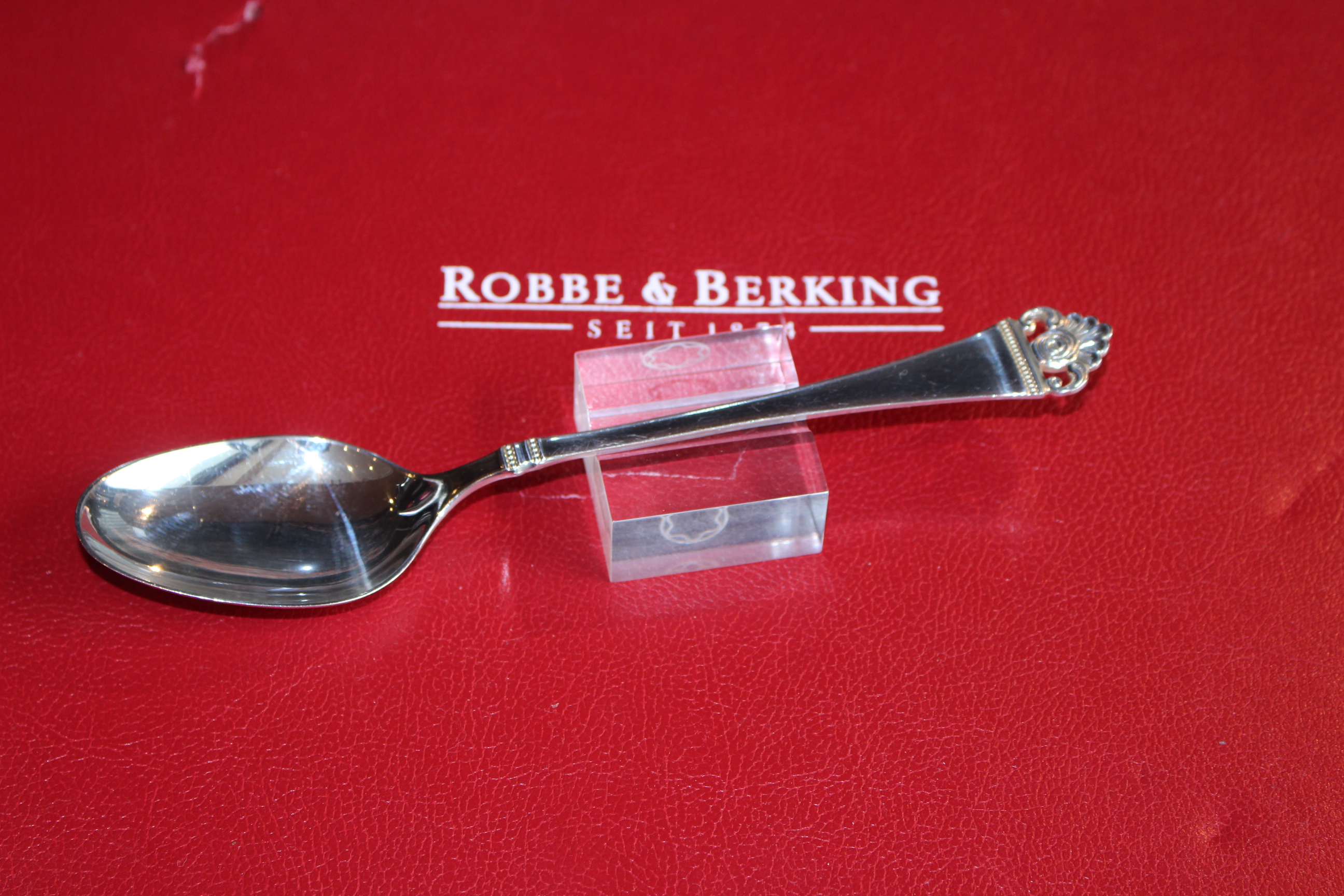 R&B Robbe & Berking City Line großer Menü Löffel 800er Silber 200mm & 77,5g 
