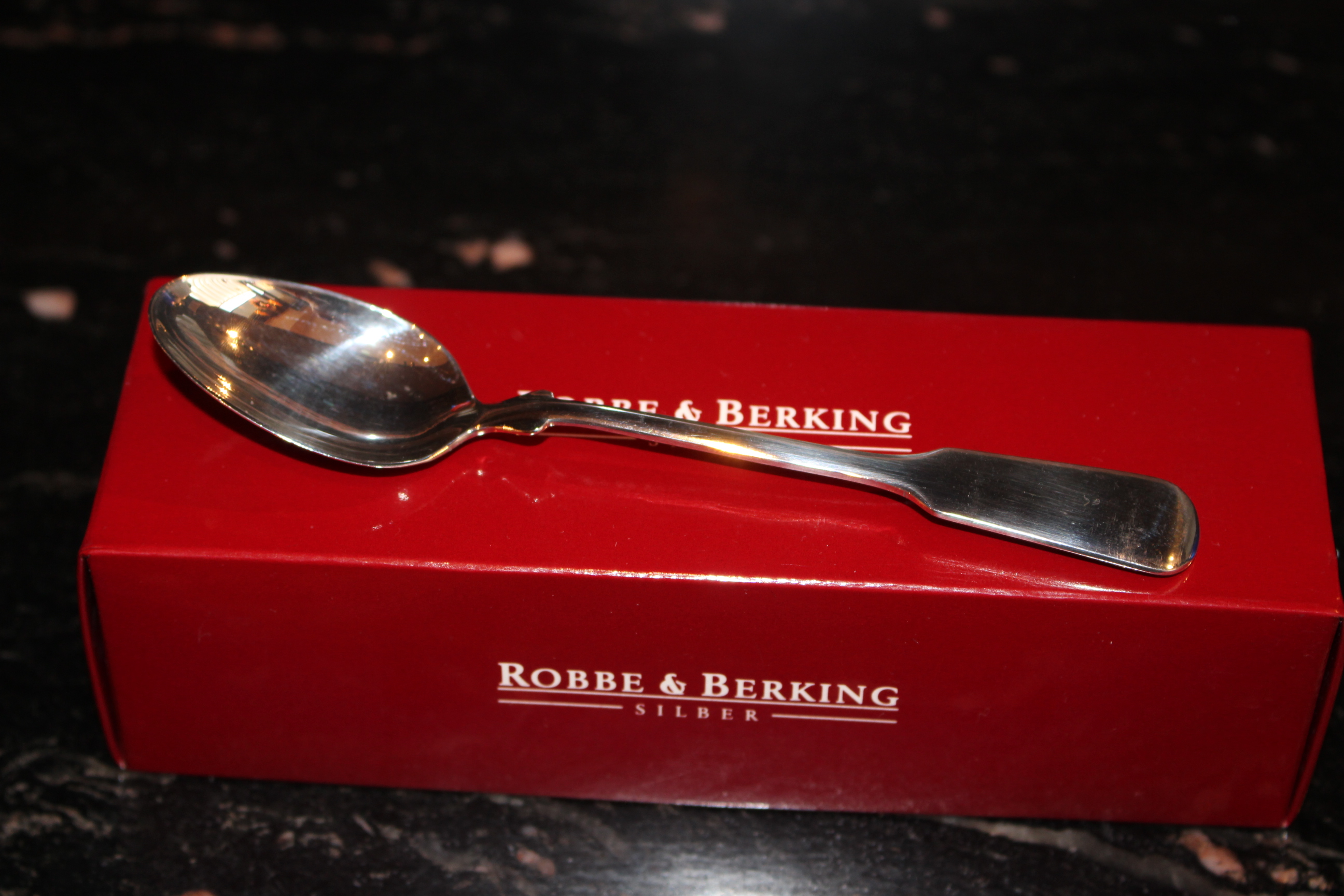 1 Kaffeelöffel Teelöffel Robbe & Berking Spaten R&B 925er Silber Besteck 13,3 cm 