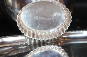 4 teiliges Tee / Mokka Service 925er Sterling Silber mit Meisterpunze ca. 510g
