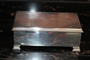 Alter Englische Box Zigarettendose 925er Sterling Silber ca. 18 x 10 cm & 471g