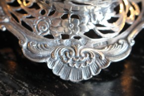 Antike Eiswürfel Schale 925er Sterling Silber mit Löffel ca. 24 x 10cm & 510g