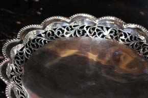 Antike Silberschale Schale 800er Silber mit Durchbruchdekor ca. 20 x 5cm & 220 g