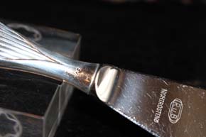 R&B Robbe & Berking City Serie Speise Messer 90er versilbert 215mm & 64,2g