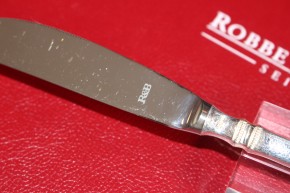 R&B Robbe & Berking Menü Messer Rosenmuster 800er Silber ca. 22cm & 71g