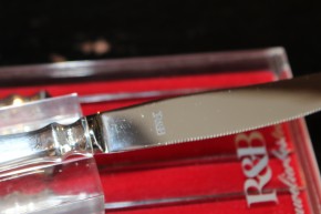 R&B Robbe & Berking 1 x Dessert Messer Spaten 800er Silber ca. 170mm & ca. 56g