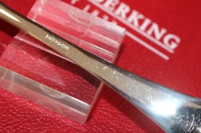 R&B Robbe & Berking Fisch Messer Rosenmuster 800er Silber ca. 20,5cm & 44g