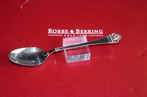 R&B Robbe & Berking Kaffee Löffel Rosenmuster 800er Silber ca. 15cm & 27g