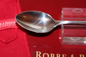 R&B Robbe & Berking Kaffee Löffel Navette 925er Sterling Silber 130mm und ca 24g