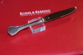 R&B Robbe & Berking Menü Messer Glücksburger Faden 150 versilbert ca 220mm & 76g