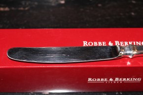 R&B Robbe & Berking Menü Messer Spaten 800er Silber ca. 220mm ca. 87g
