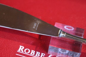 R&B Robbe & Berking Savoy Serie Kuchenmesser 800er Silber vergoldet 250mm & 70g