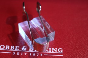 R&B Robbe & Berking Savoy Serie Zucker Zange 800er Silber vergoldet 90mm & 25g