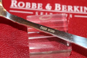R&B Robbe & Berking Salat Löffel Rosenmuster 800er Silber ca. 20cm & 61g