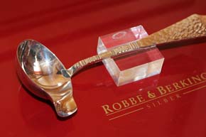 R&B Robbe & Berking Sauce Löffel Schwedisches Hofmuster 90 versilbert 168mm 53,3g 