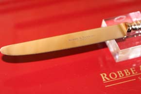 R&B Robbe & Berking Speise Messer Navette 925er Sterling Silber 215mm & ca. 56g
