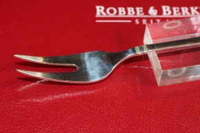 R&B Robbe & Berking große Fleisch Gabel Rosenmuster 800er Silber ca. 20cm & 48g