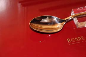 R&B Robbe & Berking Menü Löffel Martele 925er Sterling Silber 210mm und 85,7g