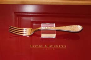 R&B Robbe & Berking Menü Gabel Martele 925er Sterling Silber 200mm und 73,1g