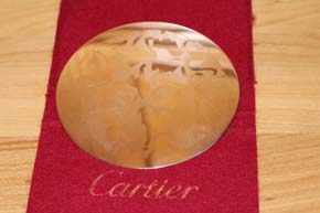 Cartier Panthere 925er Sterling Silber Untersetzer Teller 80 Gramm 9 cm Durchmesser