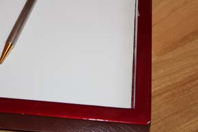 Cartier Edelholz Vorlege Tablett Klavierlack Bezug 36 x 26 x 3 cm für Schreiber